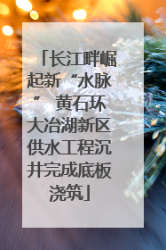 长江畔崛起新“水脉” 黄石环大冶湖新区供水工程沉井完成底板浇筑