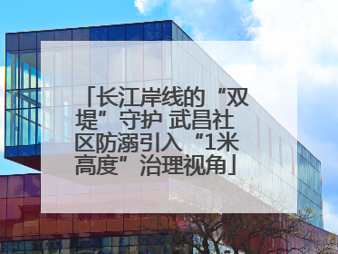 长江岸线的“双堤”守护 武昌社区防溺引入“1米高度”治理视角