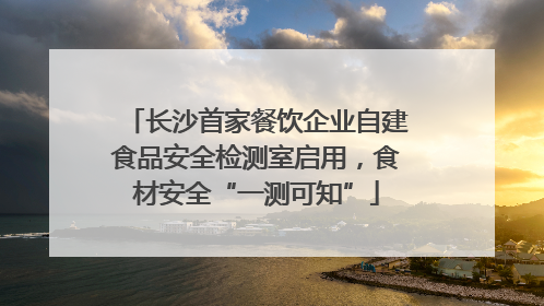 长沙首家餐饮企业自建食品安全检测室启用，食材安全“一测可知”