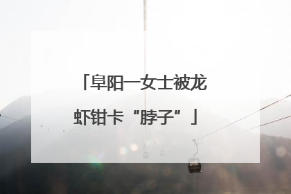阜阳一女士被龙虾钳卡“脖子”