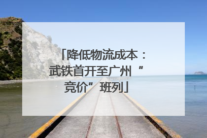 降低物流成本：武铁首开至广州“竞价”班列