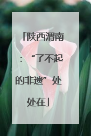 陕西渭南：“了不起的非遗”处处在