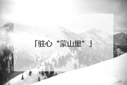 驻心“蒙山里”