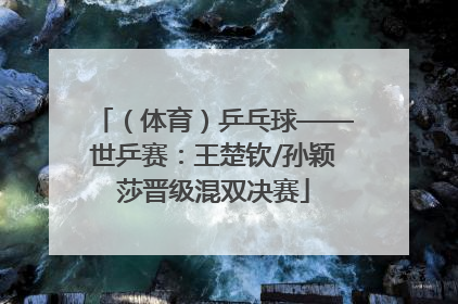 （体育）乒乓球——世乒赛：王楚钦/孙颖莎晋级混双决赛