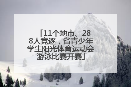 11个地市、288人竞逐，省青少年学生阳光体育运动会游泳比赛开赛