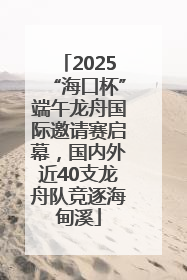 2025“海口杯”端午龙舟国际邀请赛启幕，国内外近40支龙舟队竞逐海甸溪