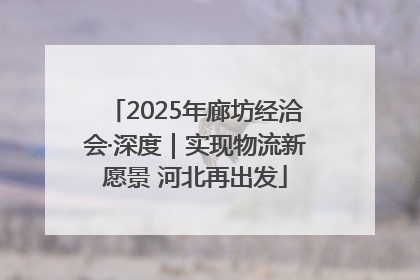 2025年廊坊经洽会·深度｜实现物流新愿景 河北再出发