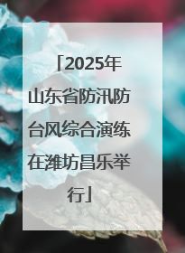 2025年山东省防汛防台风综合演练在潍坊昌乐举行