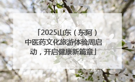 2025山东（东阿）中医药文化旅游体验周启动，开启健康新篇章