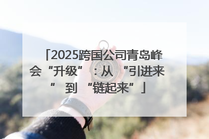 2025跨国公司青岛峰会“升级”：从 “引进来” 到 “链起来”