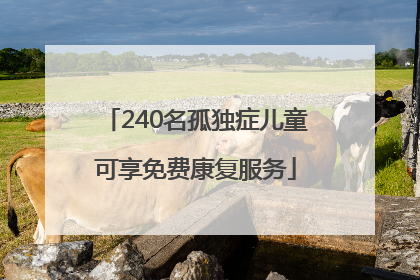 240名孤独症儿童可享免费康复服务