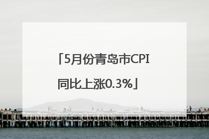 5月份青岛市CPI同比上涨0.3%