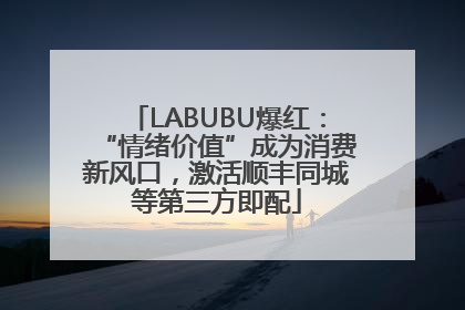 LABUBU爆红：“情绪价值”成为消费新风口，激活顺丰同城等第三方即配